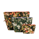 Pack de 3 Neceseres Baggu Go Pouch Set Photo Florals - ECRU