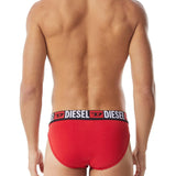 Pack de Tres Calzoncillos Diesel Slip Negro/Gris/Rojo - ECRU