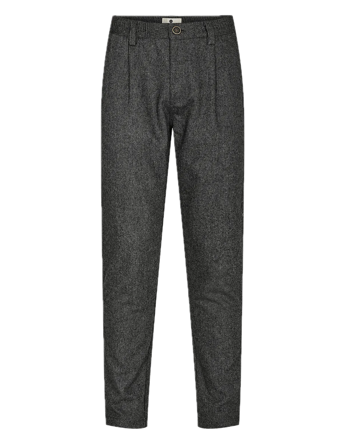 Pantalón Anerkjendt de Lana Pleat Dark Grey - ECRU