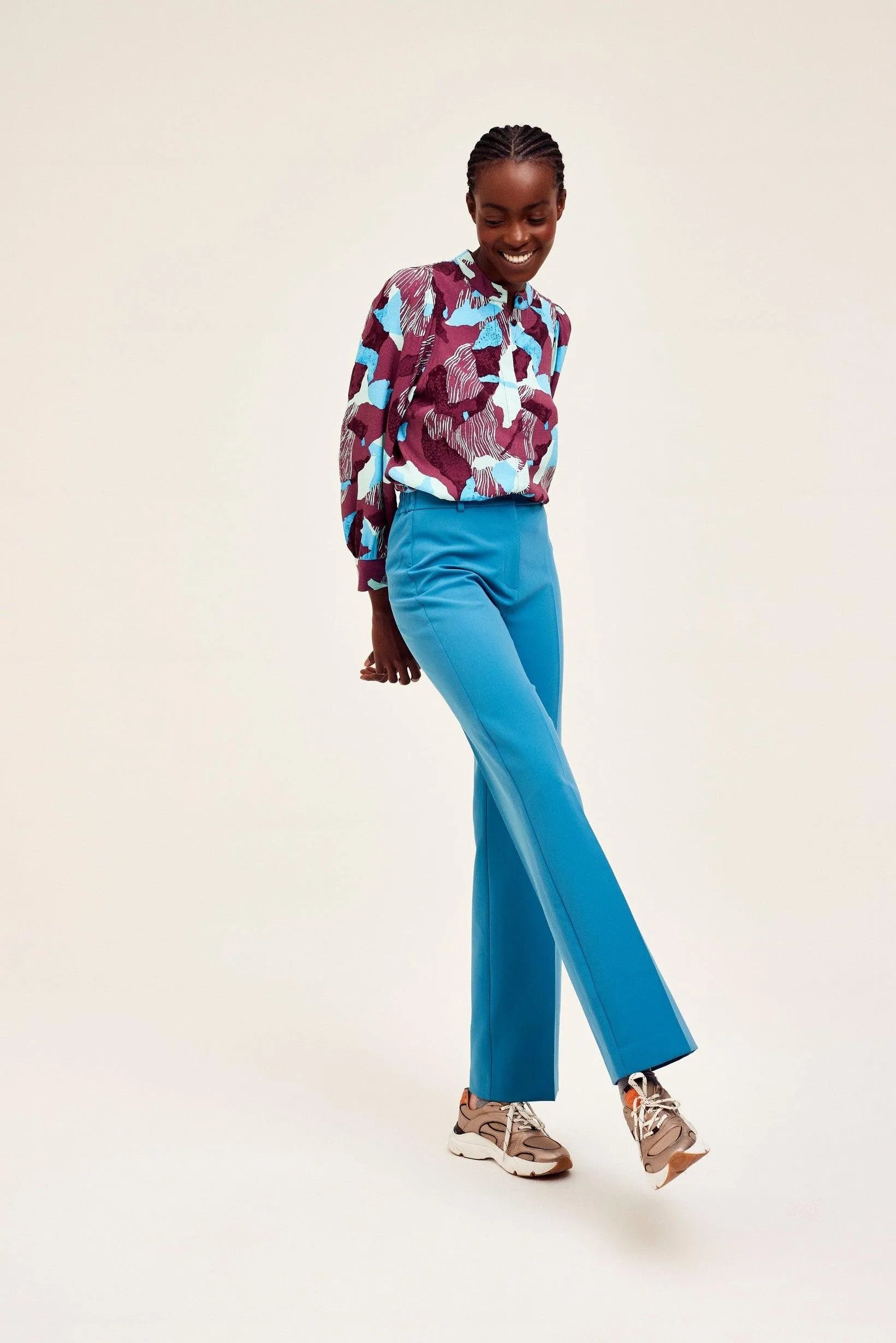 Pantalón CKS Thibis Blue - ECRU