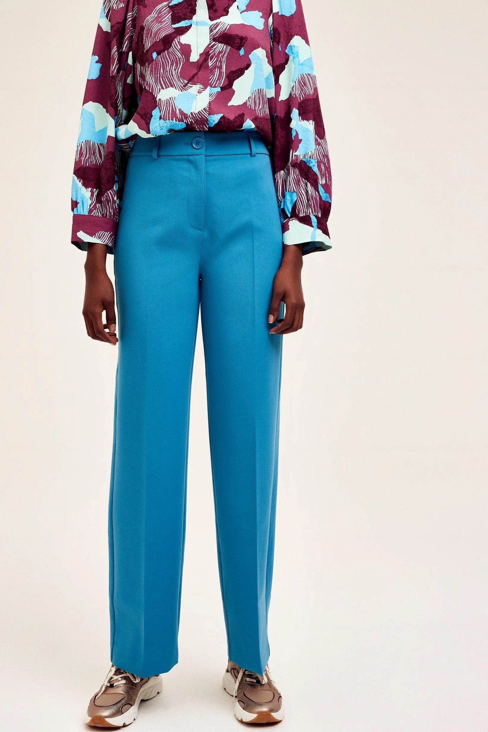 Pantalón CKS Thibis Blue - ECRU