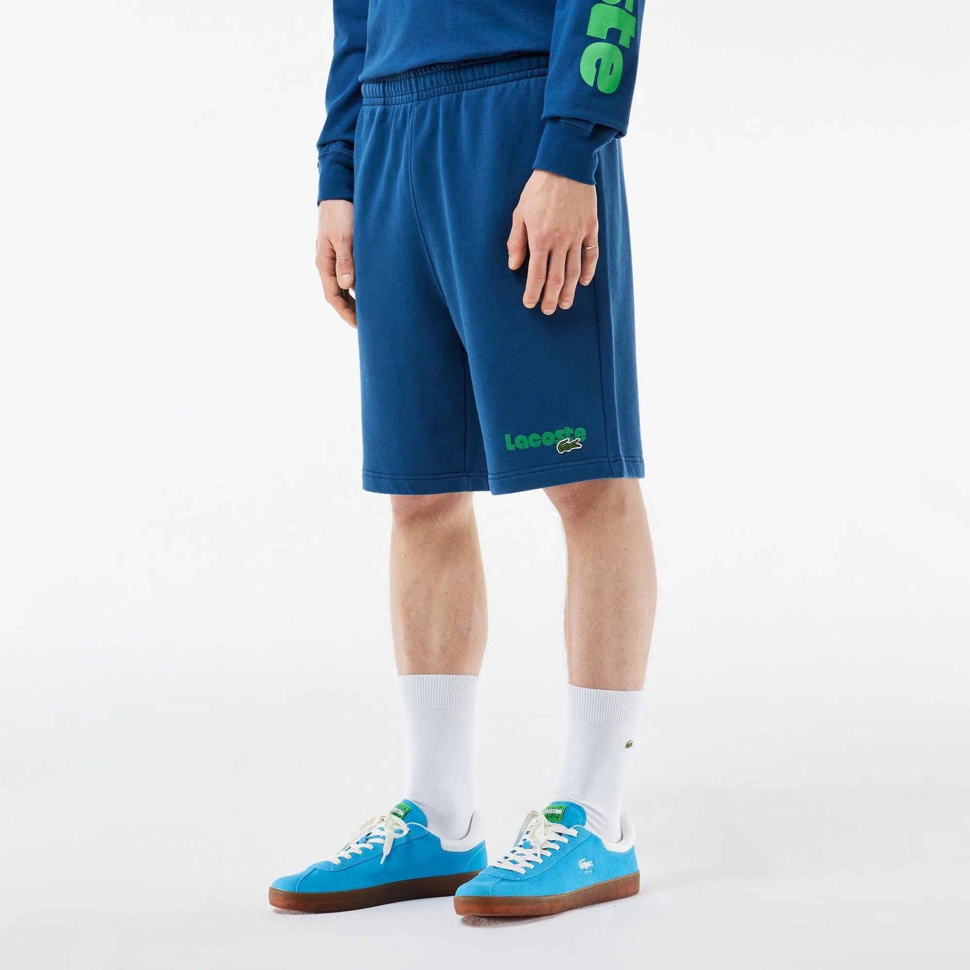 Pantalón Corto LACOSTE Jogger Efecto Lavado Azul - ECRU