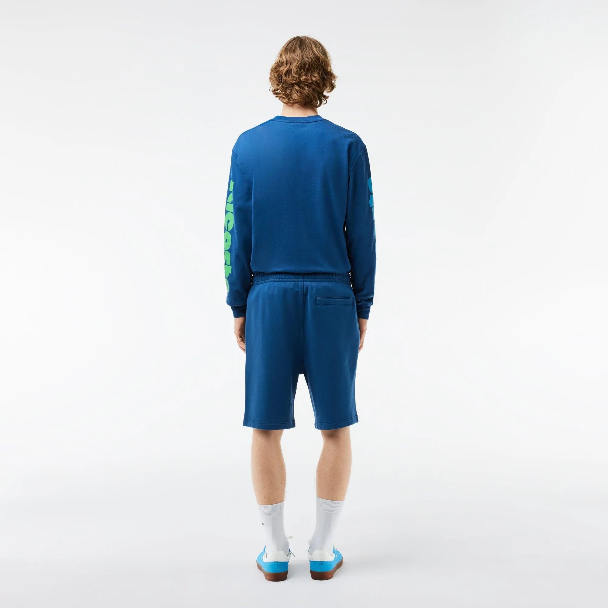 Pantalón Corto LACOSTE Jogger Efecto Lavado Azul - ECRU