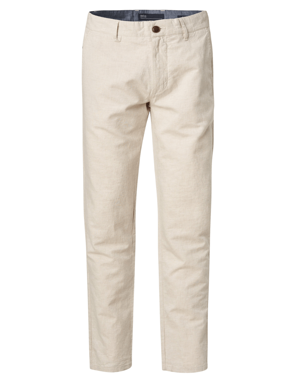 Pantalón de Hombre Salsa de Lino Corte Slim - ECRU
