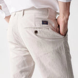 Pantalón de Hombre Salsa de Lino Corte Slim - ECRU