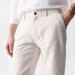 Pantalón de Hombre Salsa de Lino Corte Slim - ECRU