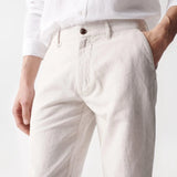 Pantalón de Hombre Salsa de Lino Corte Slim - ECRU