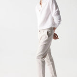 Pantalón de Hombre Salsa de Lino Corte Slim - ECRU