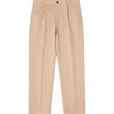 Pantalón EDMMOND STUDIOS Alan Pant Plain Tan — vista frontal, fondo transparente