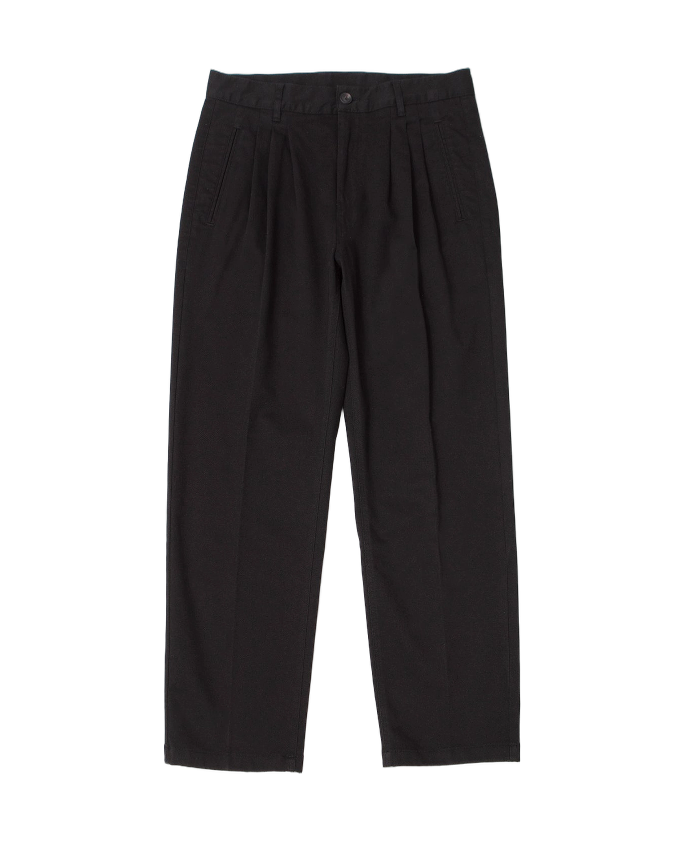 Pantalón EDMMOND STUDIOS David Pant Plain Black — vista frontal, fondo transparente