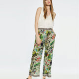LOLA CASADEMUNT Hose mit Dschungel-Print 