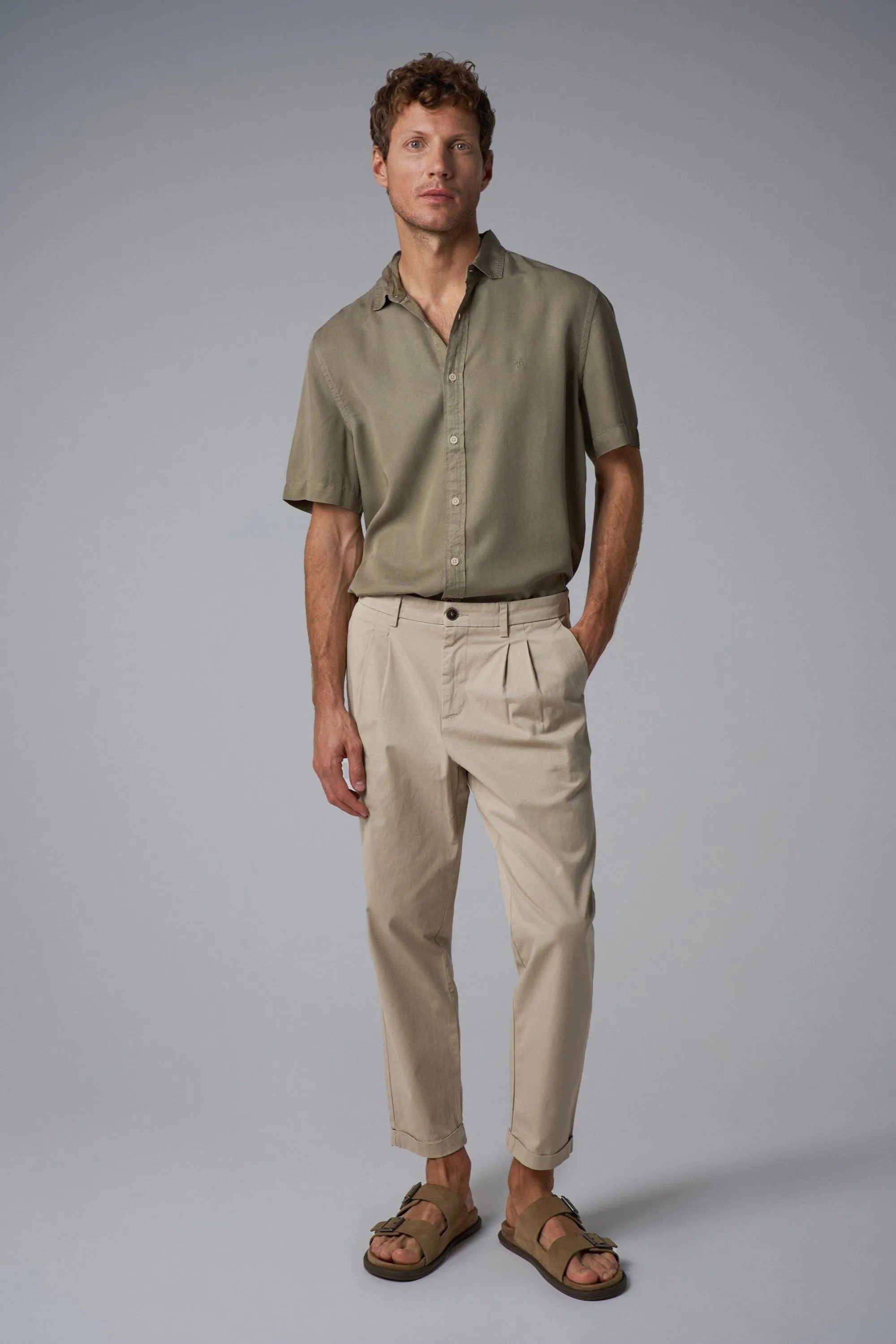 Pantalón Salsa Chino Corte Straight - ECRU