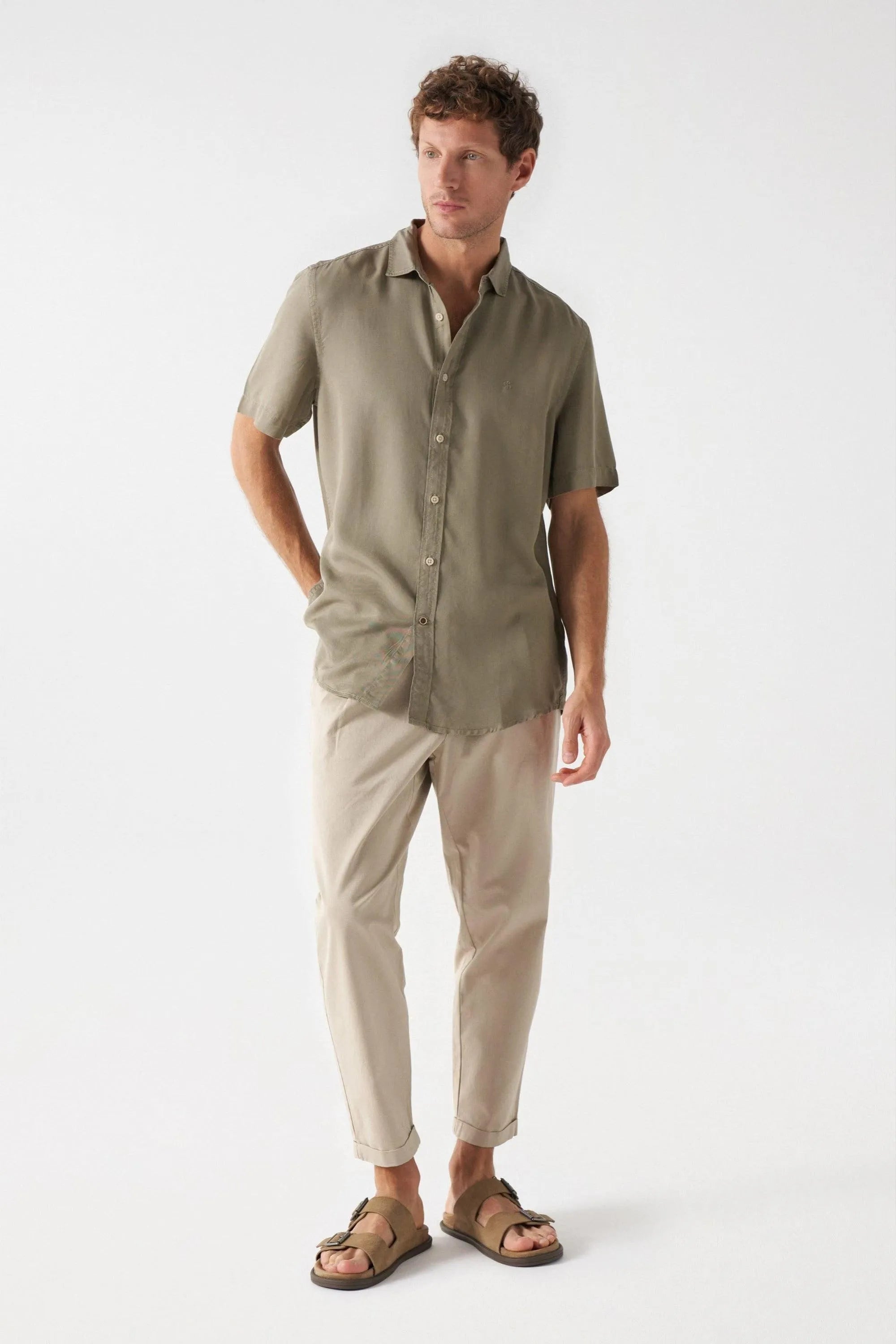 Pantalón Salsa Chino Corte Straight - ECRU