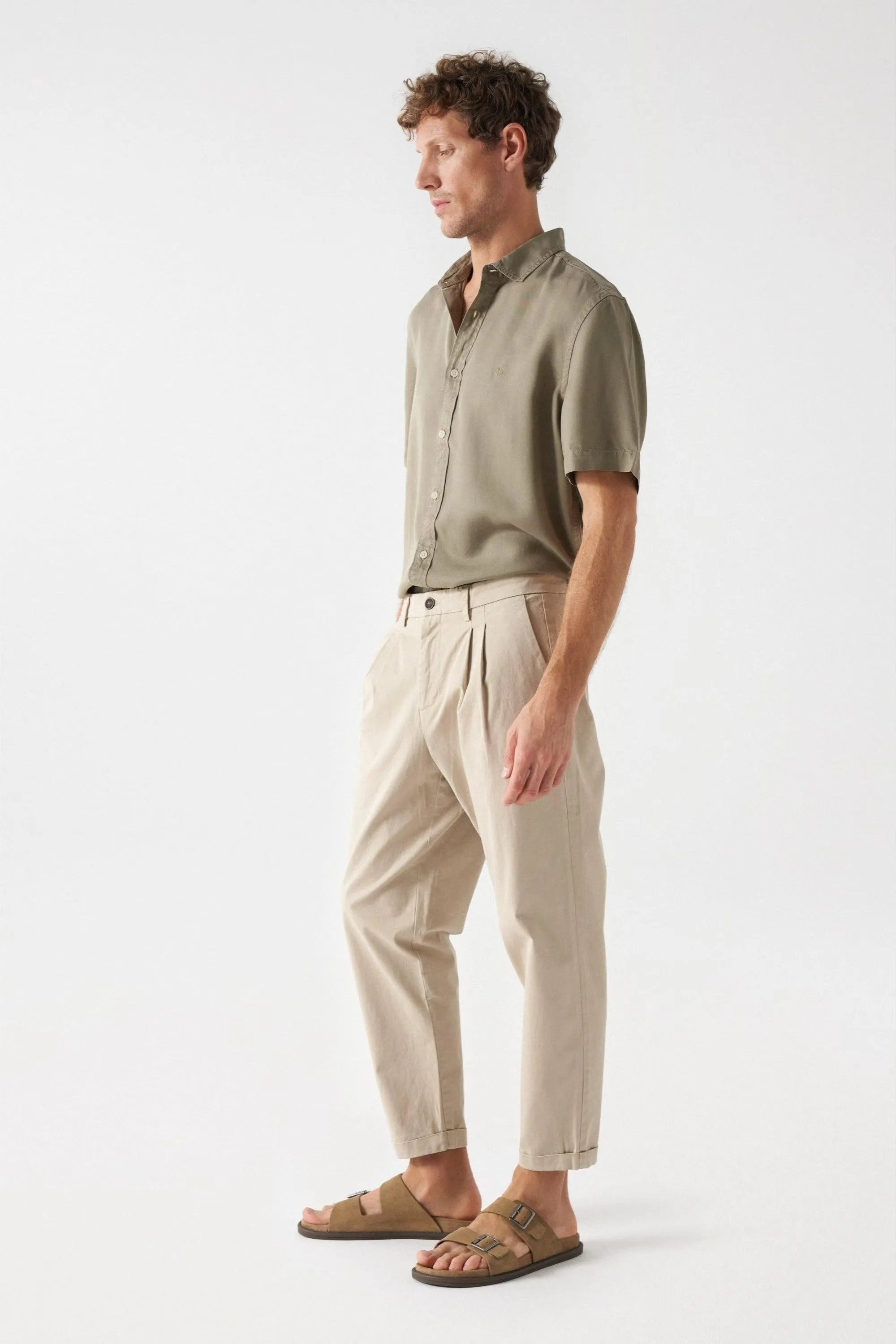 Pantalón Salsa Chino Corte Straight - ECRU