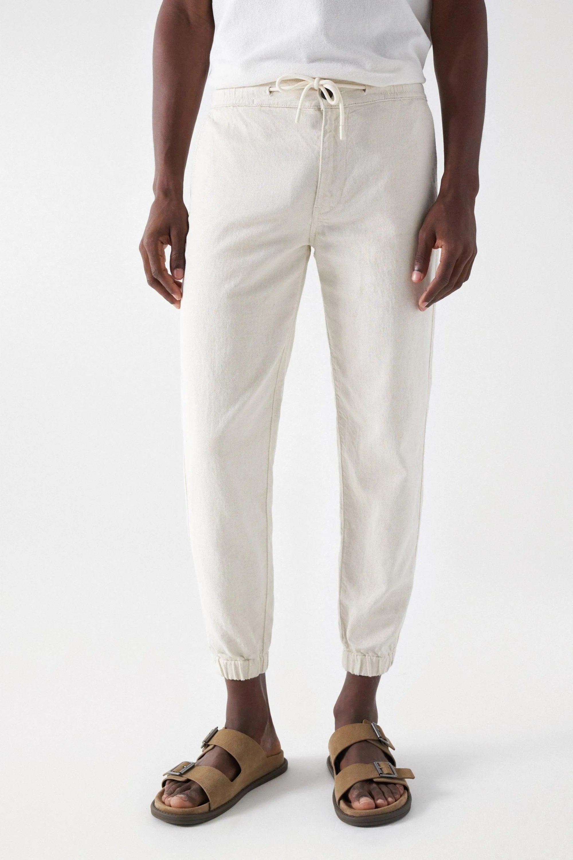 Pantalón Salsa Jeans Jogger Cordón Light Beige - ECRU