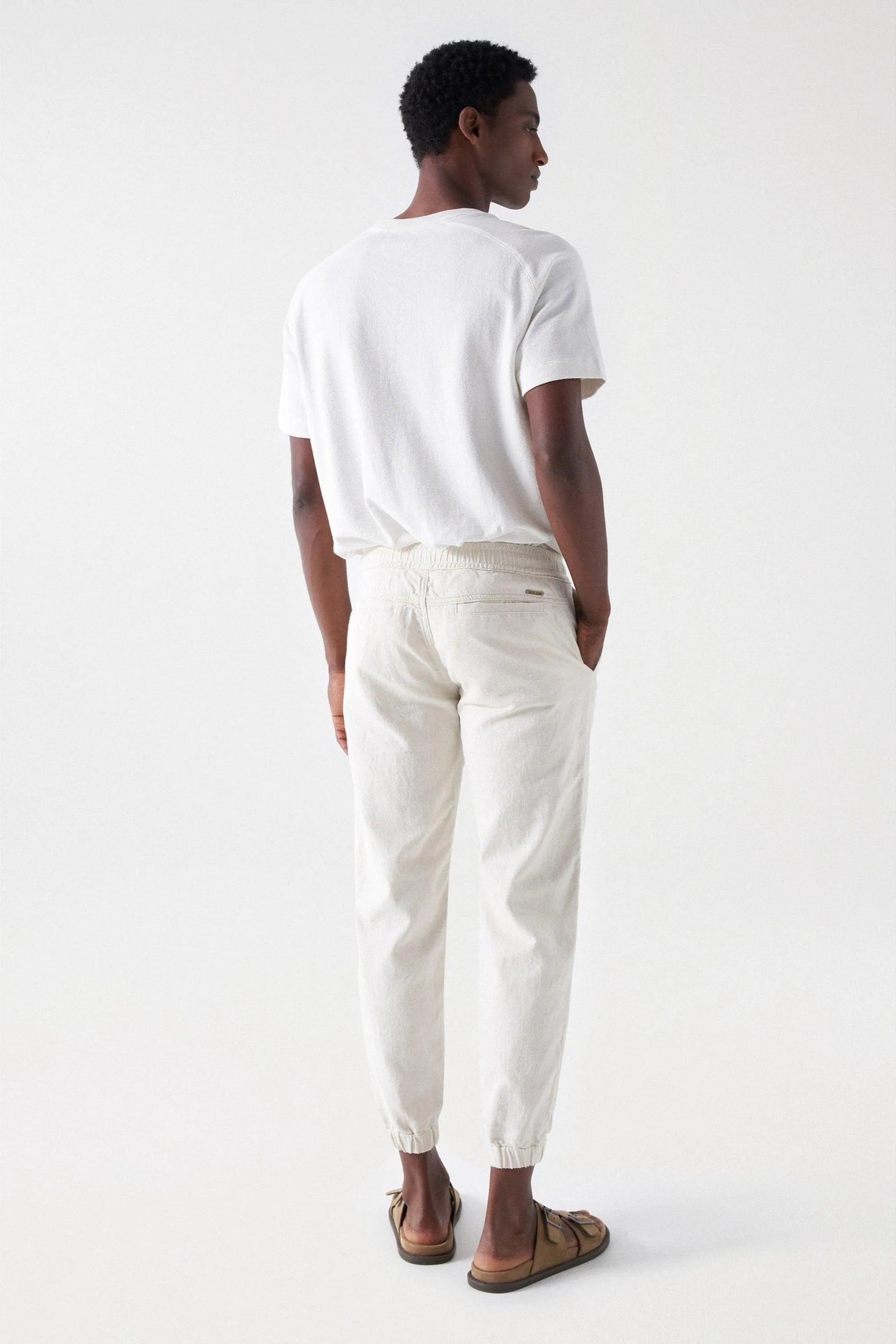 Pantalón Salsa Jeans Jogger Cordón Light Beige - ECRU