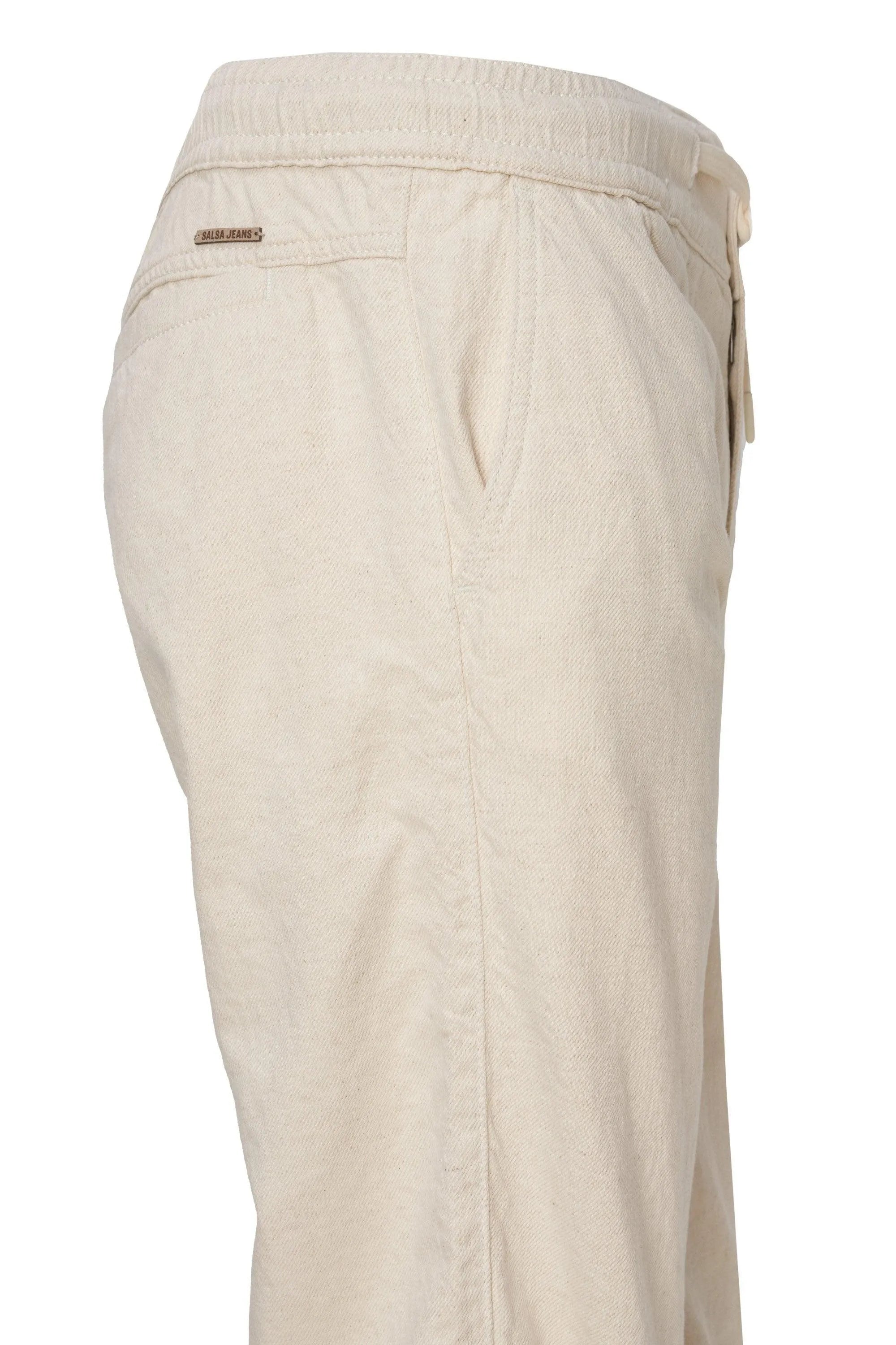 Pantalón Salsa Jeans Jogger Cordón Light Beige - ECRU
