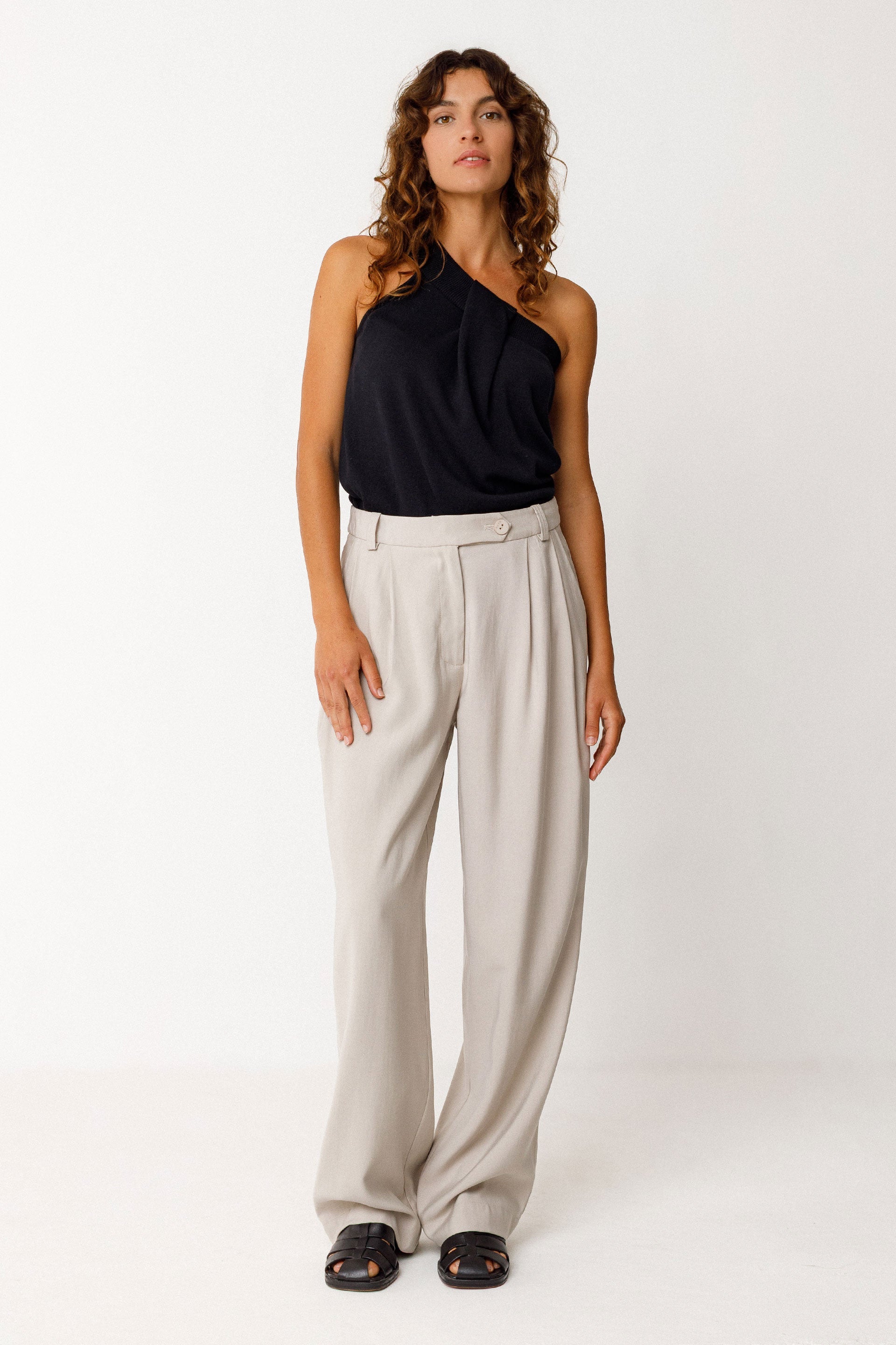 Pantalón SKFK Haide Beige - ECRU