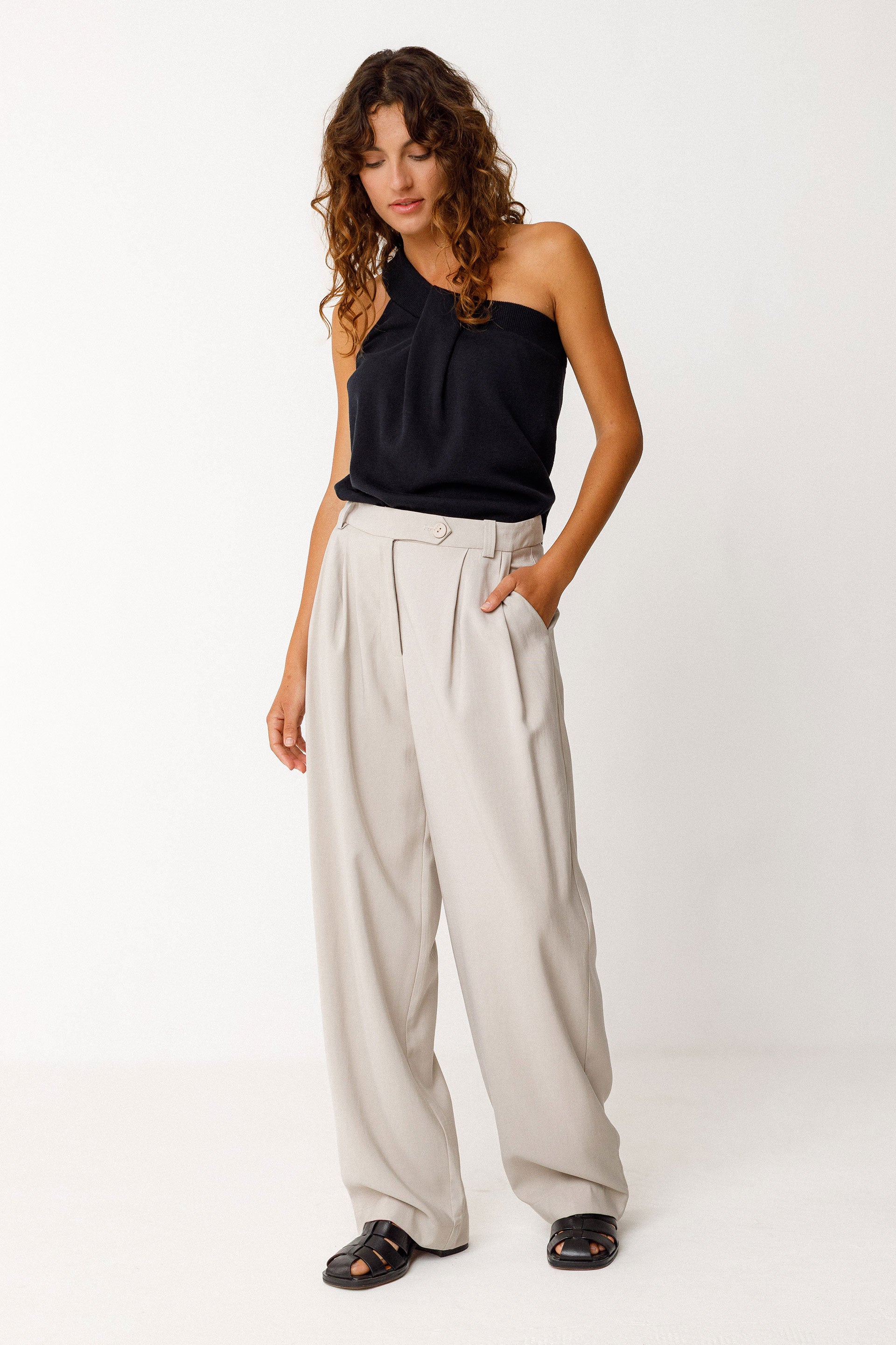 Pantalón SKFK Haide Beige - ECRU