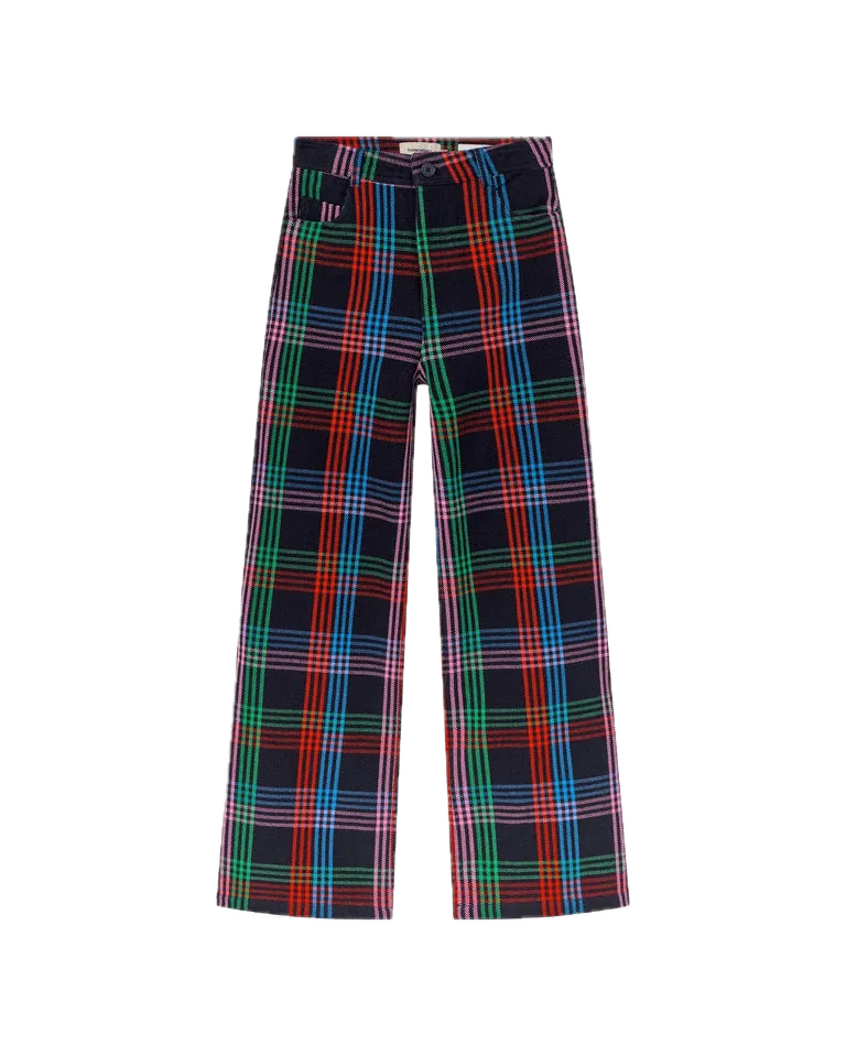 Pantalón Thinking Mu Azul Color Blanket Coral - ECRU