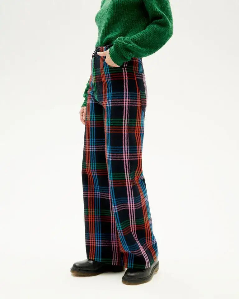 Pantalón Thinking Mu Azul Color Blanket Coral - ECRU