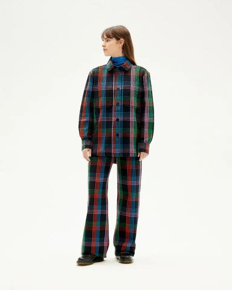 Pantalón Thinking Mu Azul Color Blanket Coral - ECRU