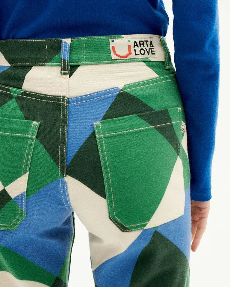 Pantalón Thinking Mu Tetris Verde - ECRU