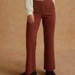 Pantalón Yerse Jacquard Naranja - ECRU