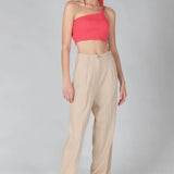 Pantalones 24colours Beige - ECRU