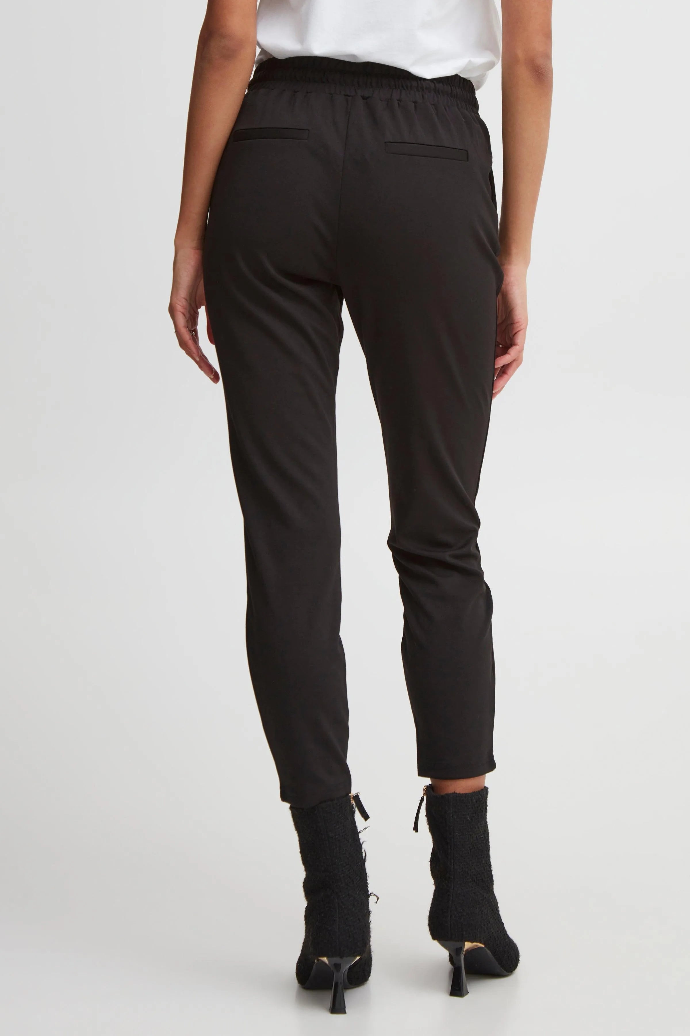 Pantalones B.Young Rizetta Cropped Black - ECRU