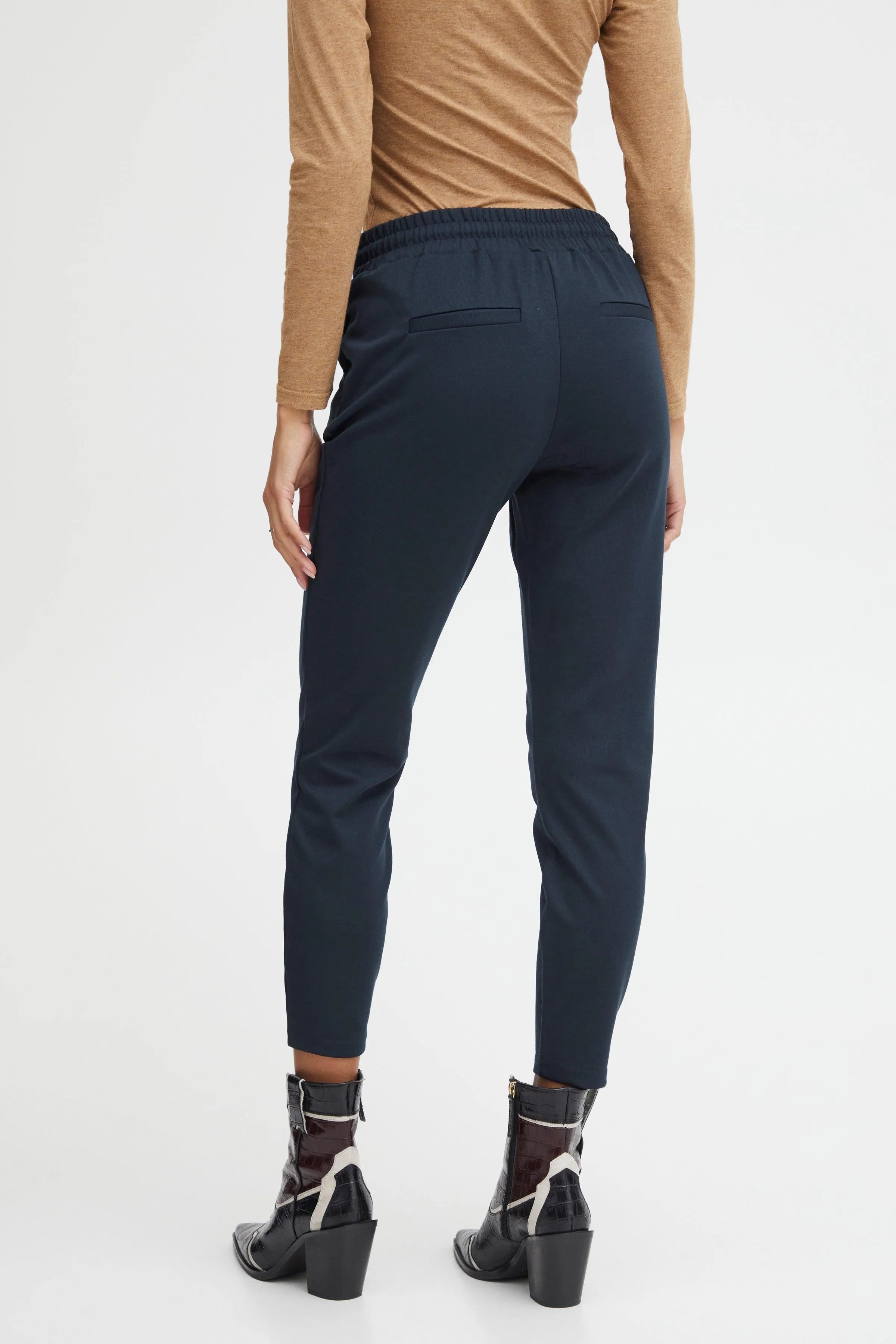 Pantalones B.Young Rizetta Cropped Copenhagen Night - ECRU