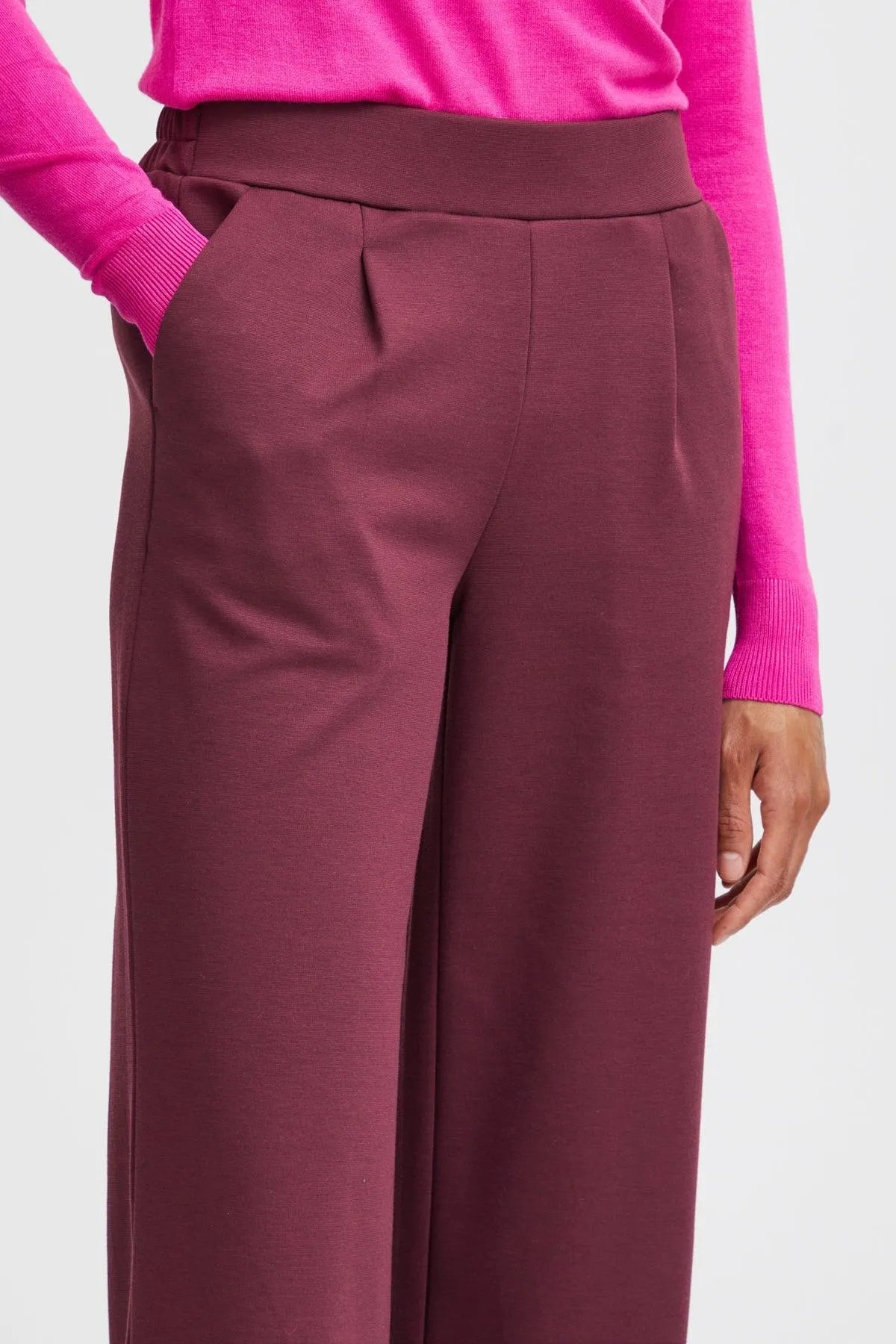 Pantalones B.Young Rizetta Wide Port Royale - ECRU