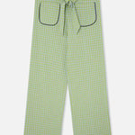 Pantalones Dr Bloom Lazo Vichy Verde - ECRU