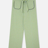 Pantalones Dr Bloom Lazo Vichy Verde - ECRU