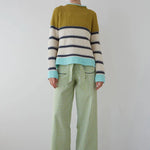 Pantalones Dr Bloom Lazo Vichy Verde - ECRU