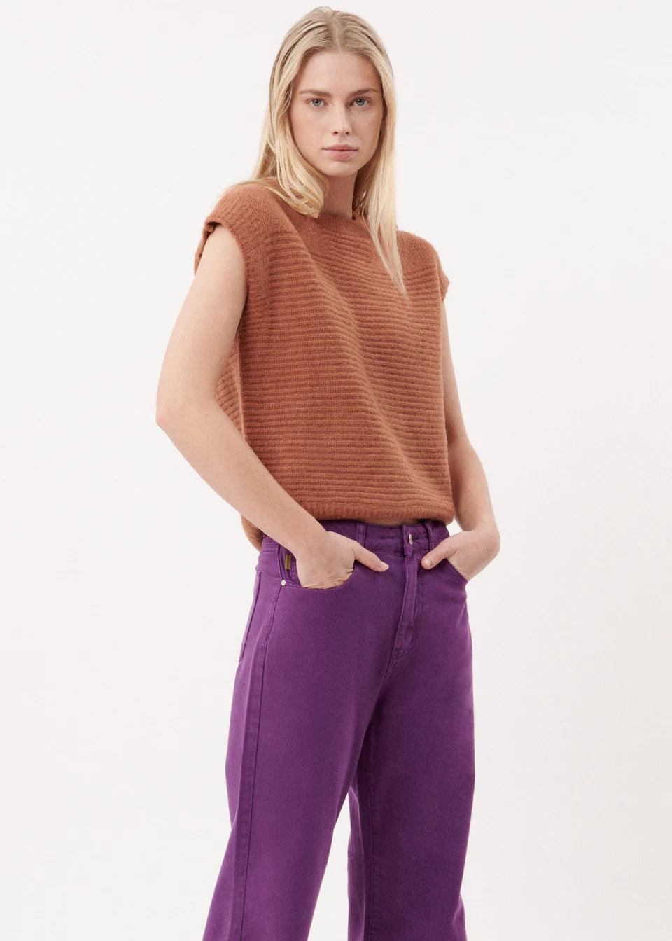 Pantalones FRNCH Aline Purple Jeans - ECRU