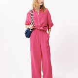 Pantalones FRNCH Aymie Fuchsia - ECRU