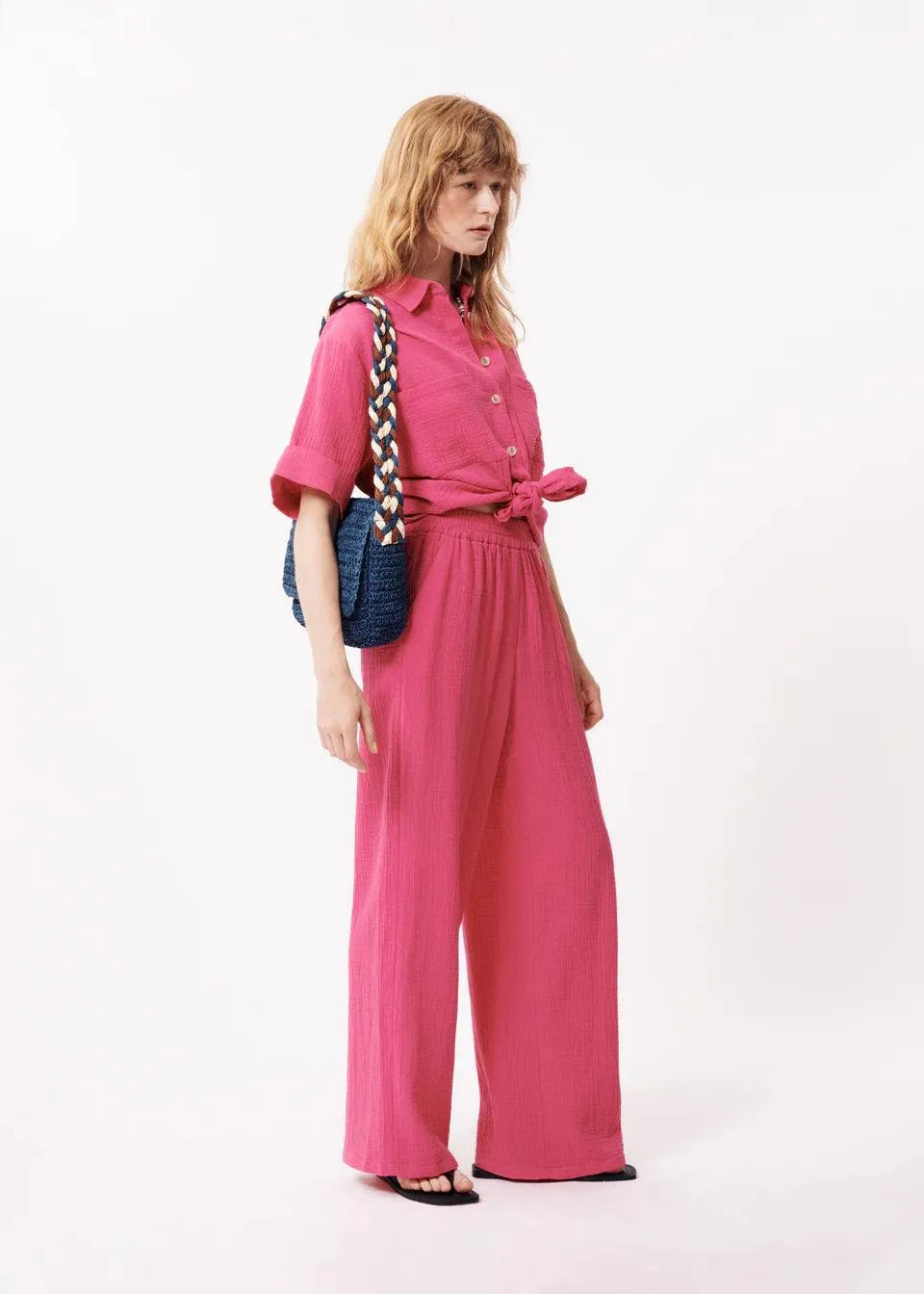 Pantalones FRNCH Aymie Fuchsia - ECRU