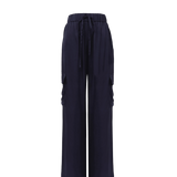 Pantalones FRNCH Nouma Navy Blue - ECRU