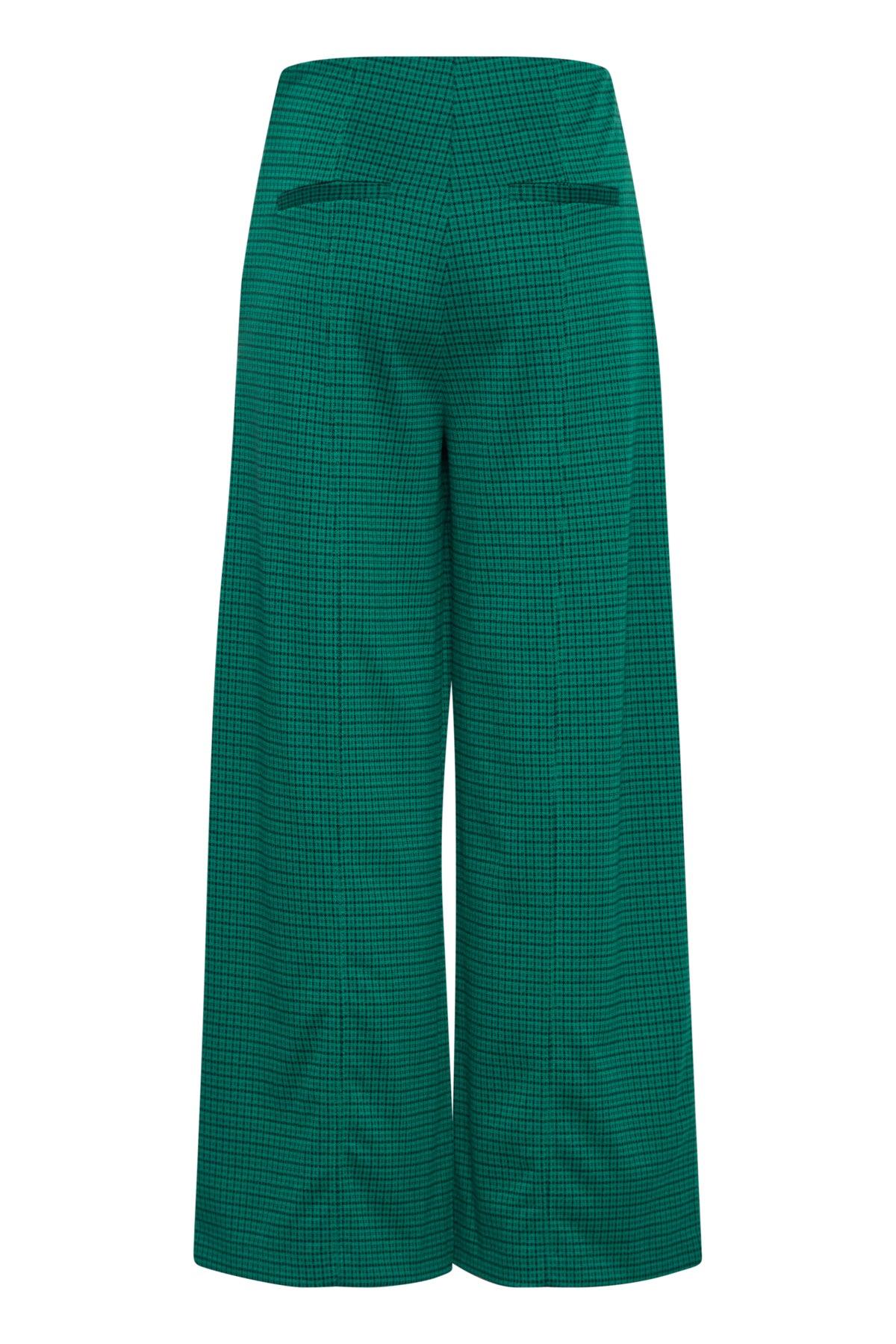Pantalones ICHI Kate Cameleon Cadmium Green - ECRU