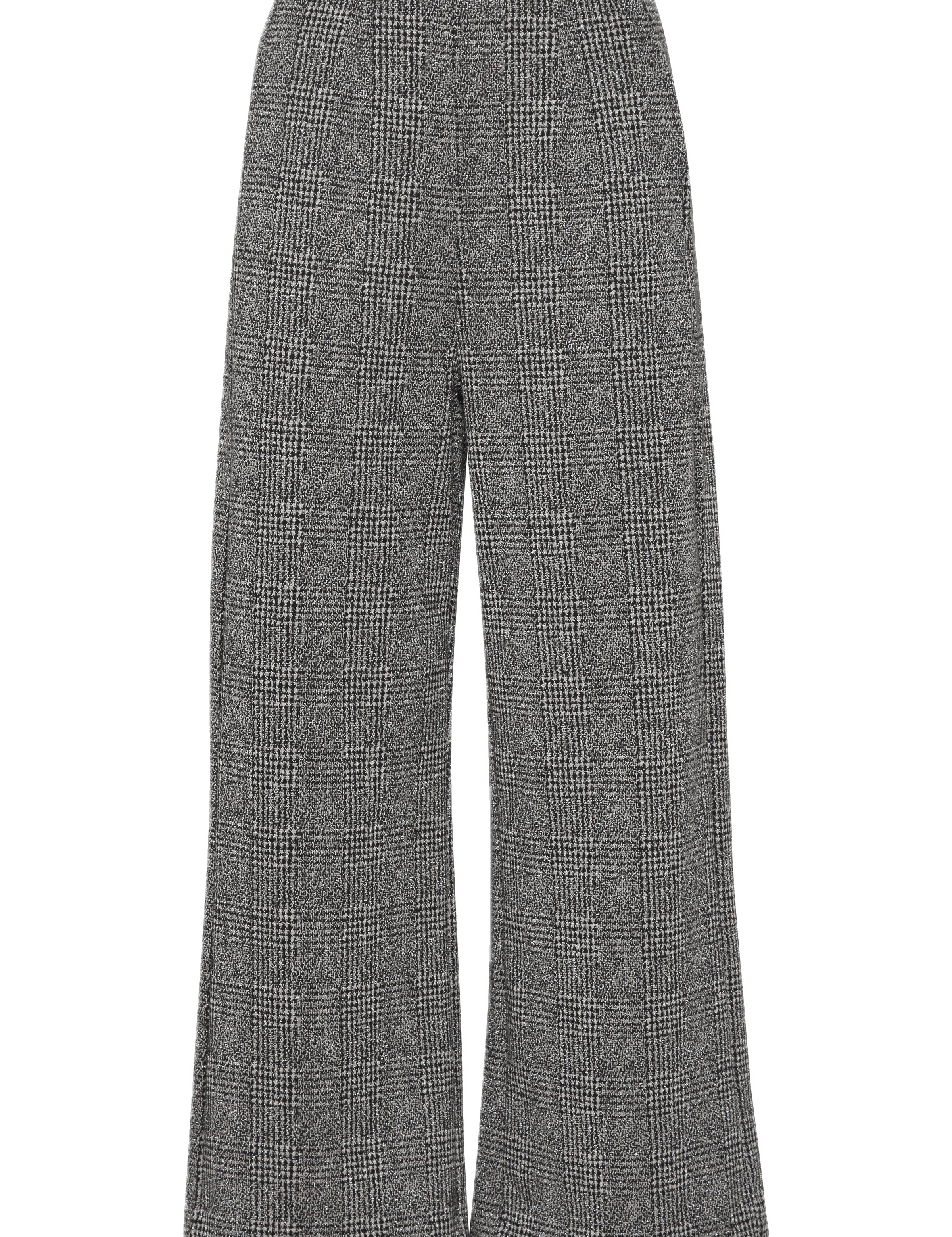 Pantalones ICHI Kate Lurex Mixture Wide Black - ECRU