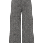 Pantalones ICHI Kate Lurex Mixture Wide Black - ECRU