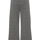 Pantalones ICHI Kate Lurex Mixture Wide Black - ECRU