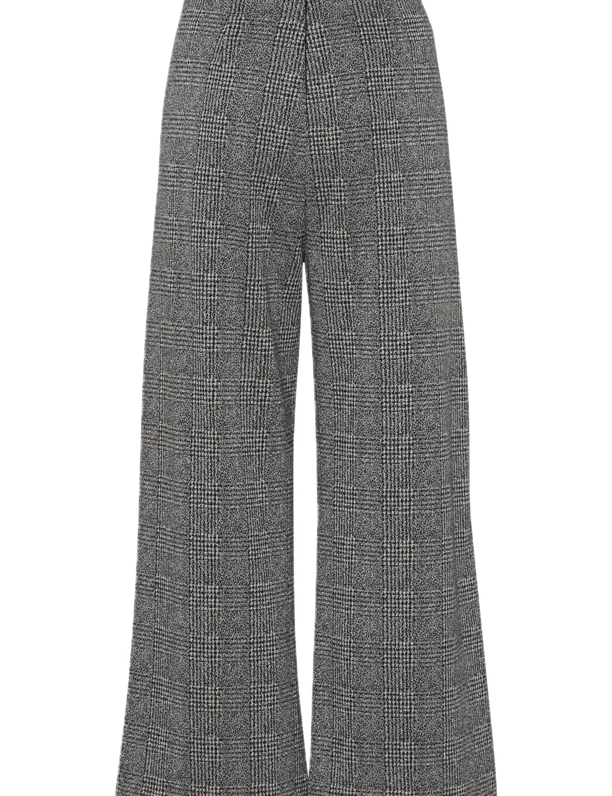 Pantalones ICHI Kate Lurex Mixture Wide Black - ECRU