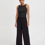 Pantalones ICHI Lima Black - ECRU