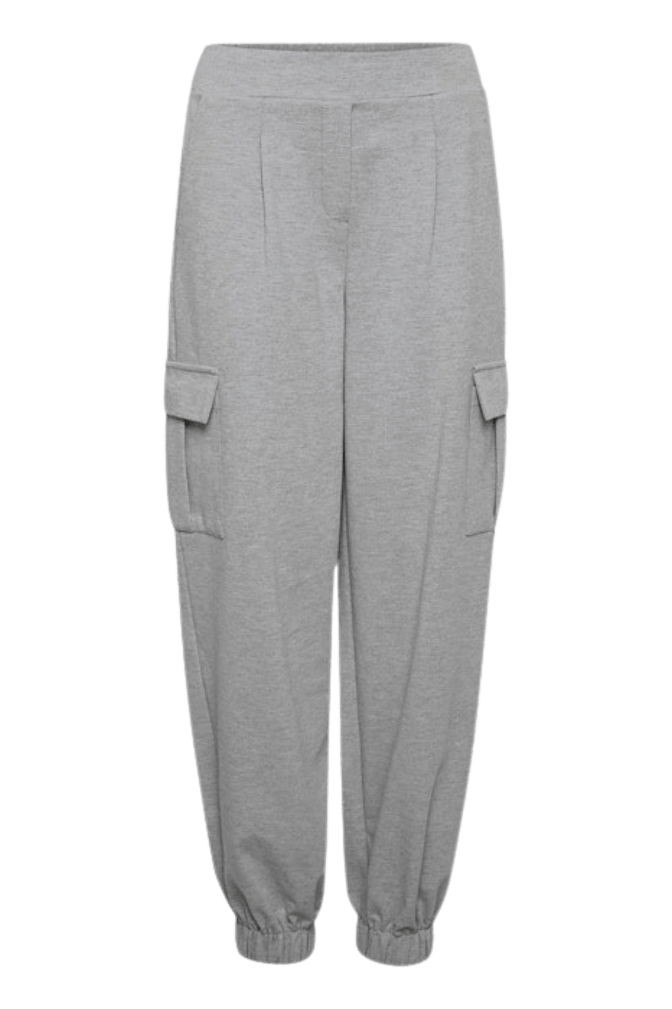 Pantalones ICHI Monse PA7 Grey Melange - ECRU