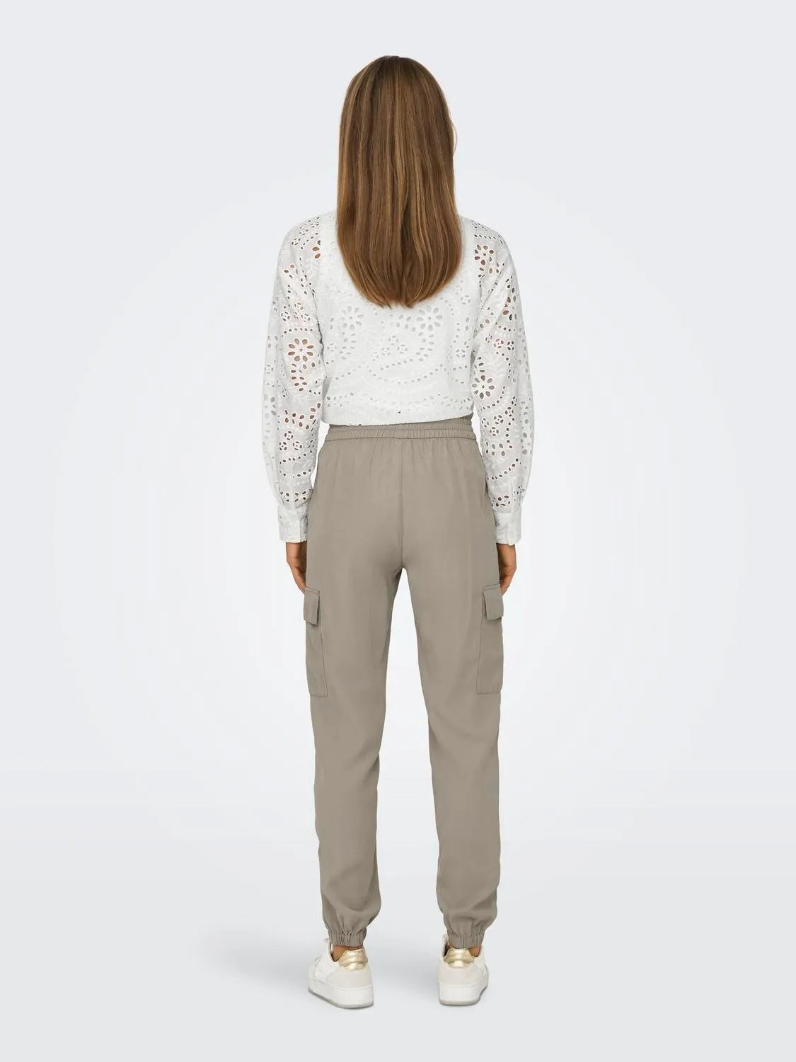 Pantalones ONLY Laris Cargo Pure Cashmere - ECRU