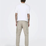 Pantalones Only&Sons Cargo Cam Silver Lining - ECRU