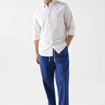 Pantalones Salsa Jeans Cropped Chino Drawstring Paper Touch - ECRU