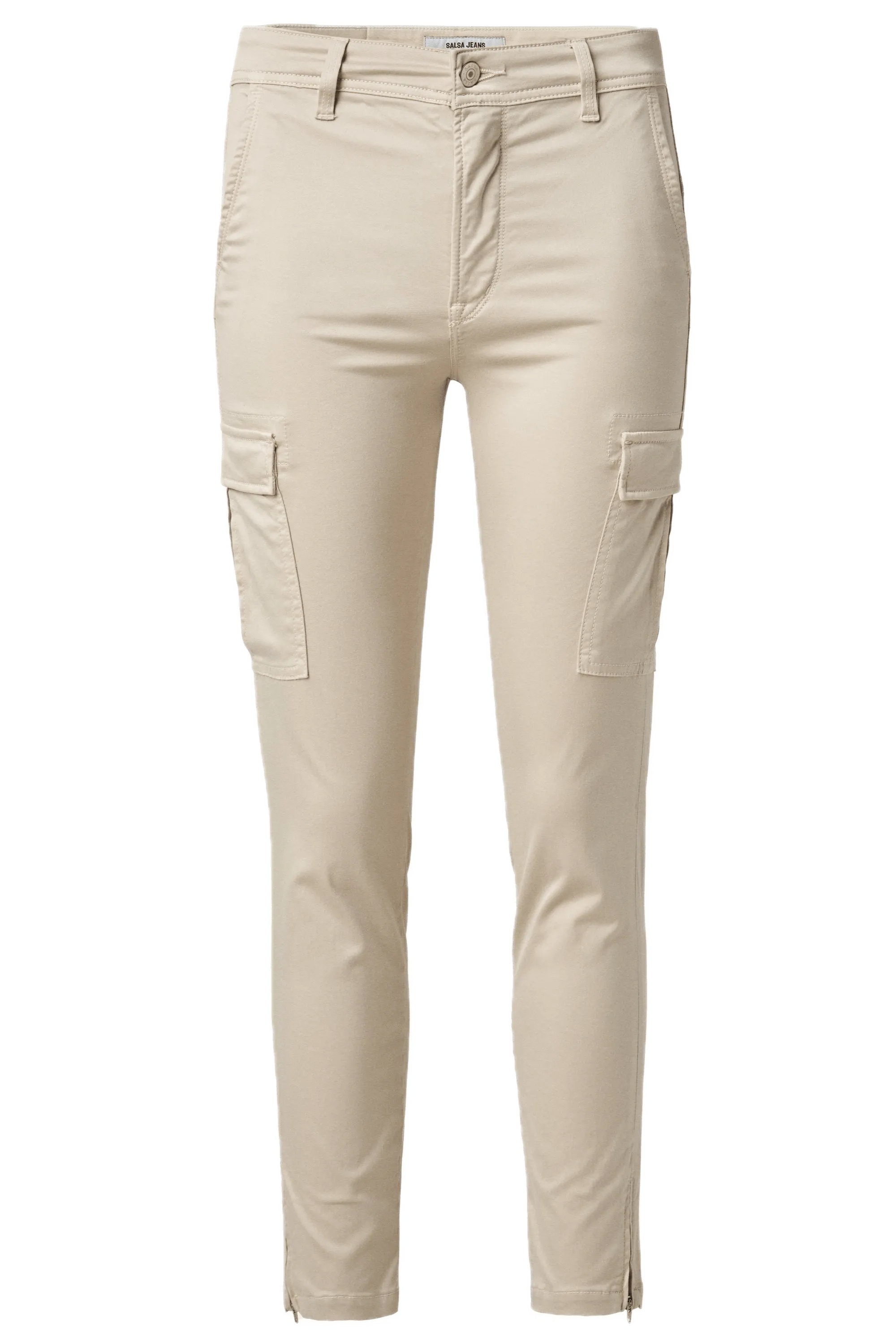 Pantalones Salsa Jeans Push In Faith Cargo Pearl - ECRU